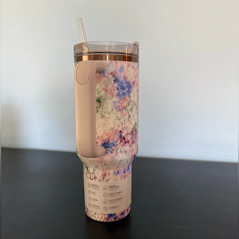 Stanley Quencher H2.0 Tumbler + Calia - Olive Eden, Spring Floral Tumbler, NEW - Picture 2 of 5